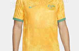 A provvel camisa I da Austrlia para Copa do Mundo foi desenvolvida pela Nike e divulgada de forma antecipada pelo portal Esvaphane