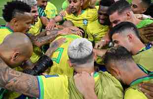 Duelo entre Brasil e Sua, pela 2 rodada do Grupo G da Copa do Mundo, acontece no Estdio 974, em Doha, no Catar