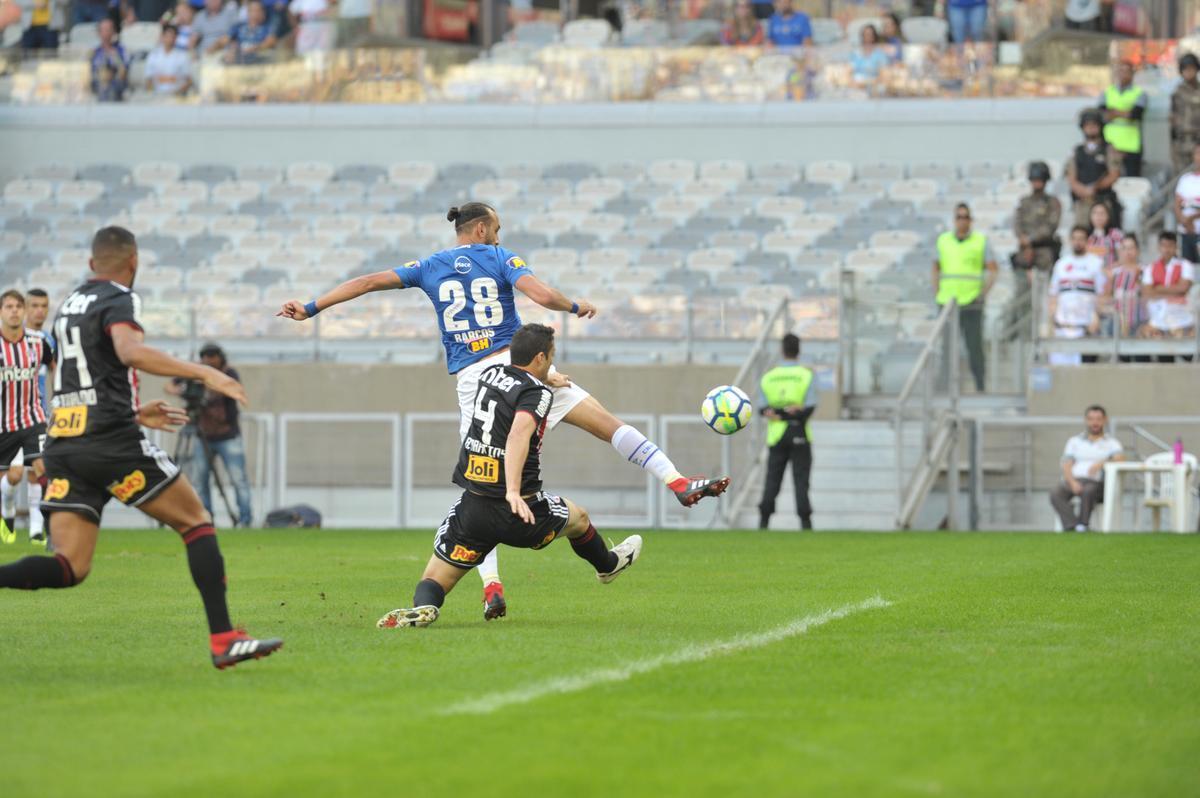 Fotos do jogo entre Cruzeiro e So Paulo