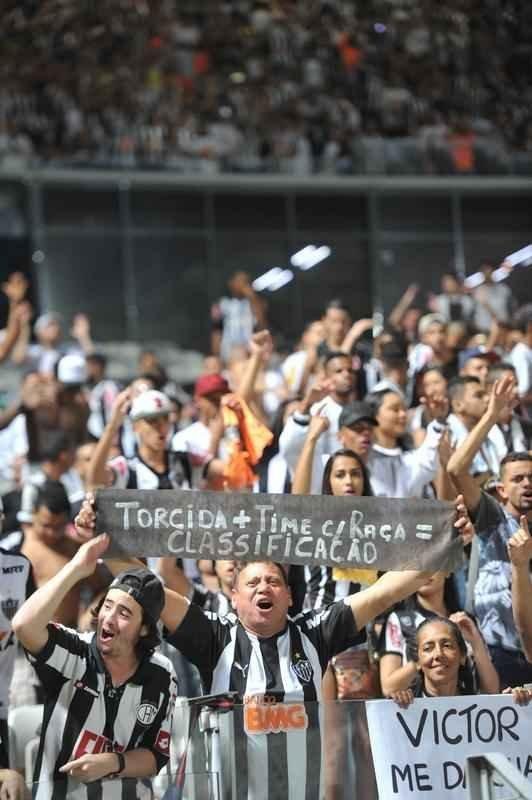 Torcida do Galo acompanhou o duelo entre o Alvinegro e o Jorge Wilstermann, no Mineiro