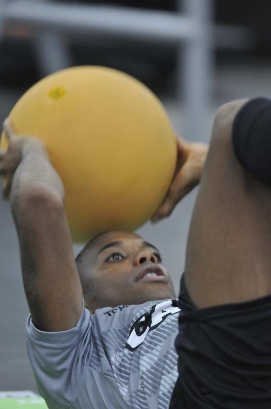 Imagens do treino do Atltico na academia da Cidade do Galo