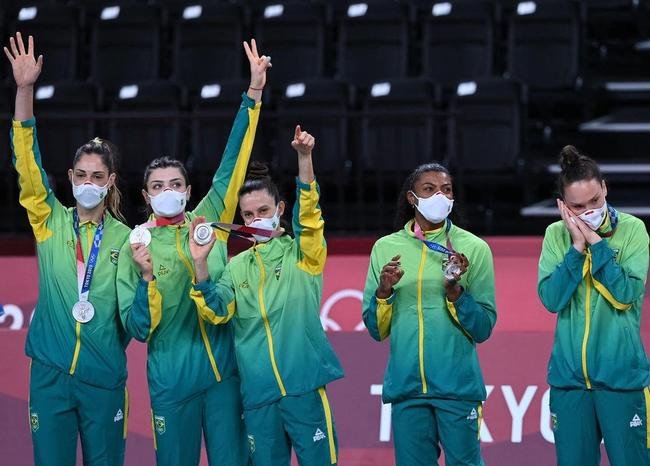 Brasil conquistou a medalha de prata no v�lei feminino