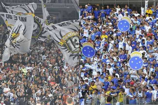 Torcidas de Atltico e Cruzeiro: apoio incondicional aos clubes
