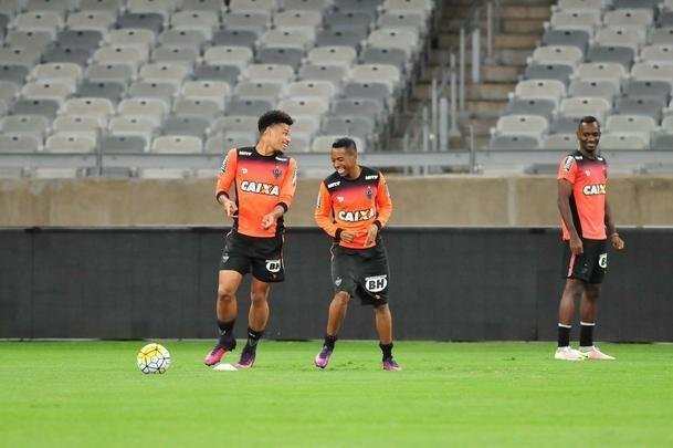 Imagens do treino do Atltico no Mineiro