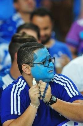 Mais de cinco mil cruzeirenses apoiaram o time no Maracan, primeiro jogo da final da Copa do Brasil