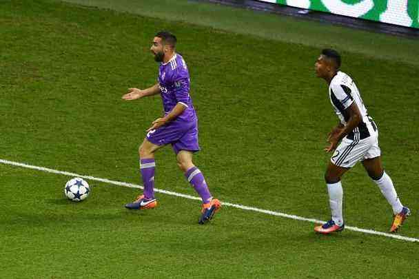 Imagens do primeiro tempo da grande deciso da Liga, entre Juventus e Real Madrid, em Cardiff