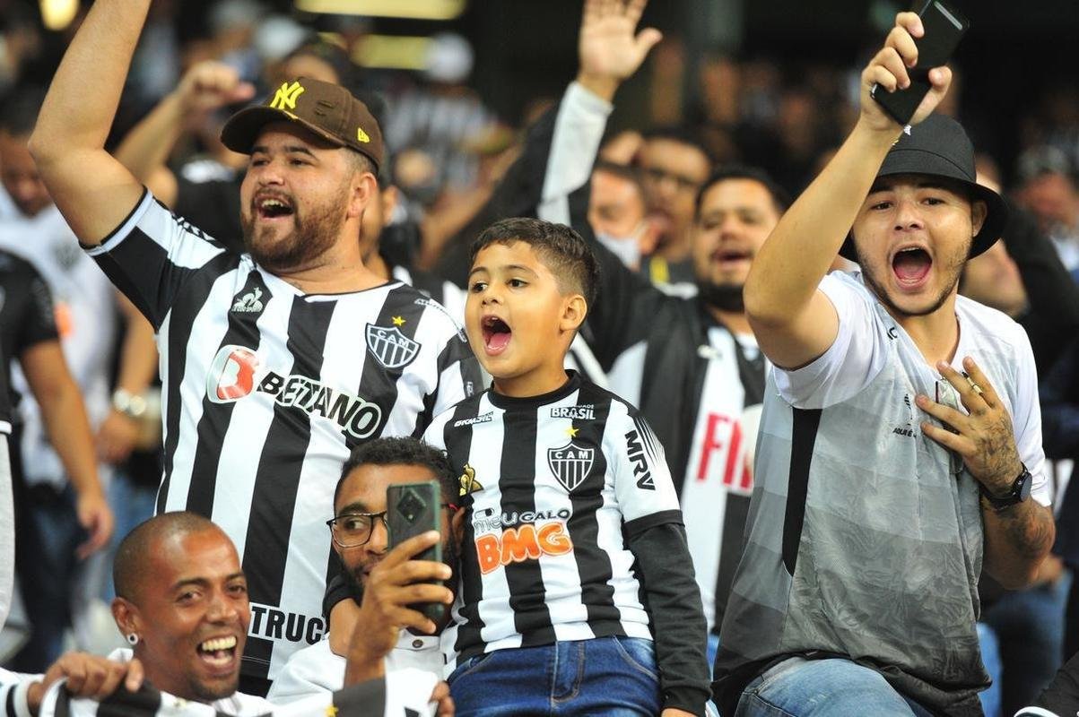 Torcida do Atltico no jogo diante do Fortaleza, vlido pela ida da semifinal da Copa do Brasil, no Mineiro