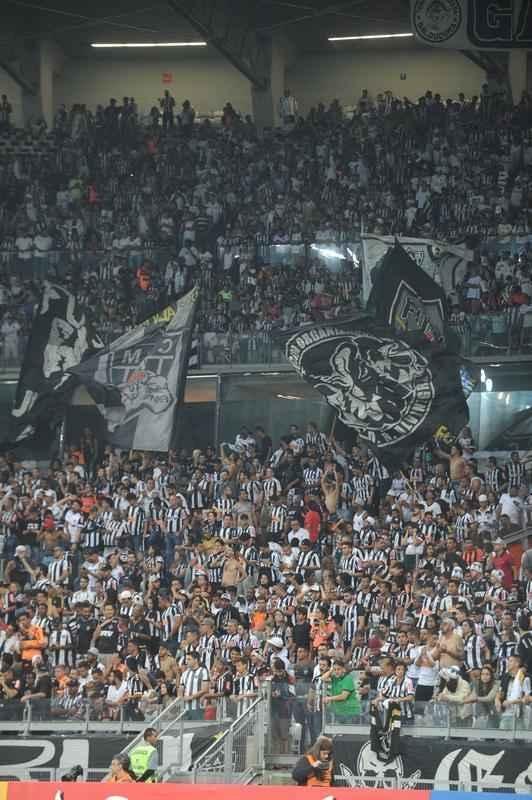 Torcida do Galo acompanhou o duelo entre o Alvinegro e o Jorge Wilstermann, no Mineiro