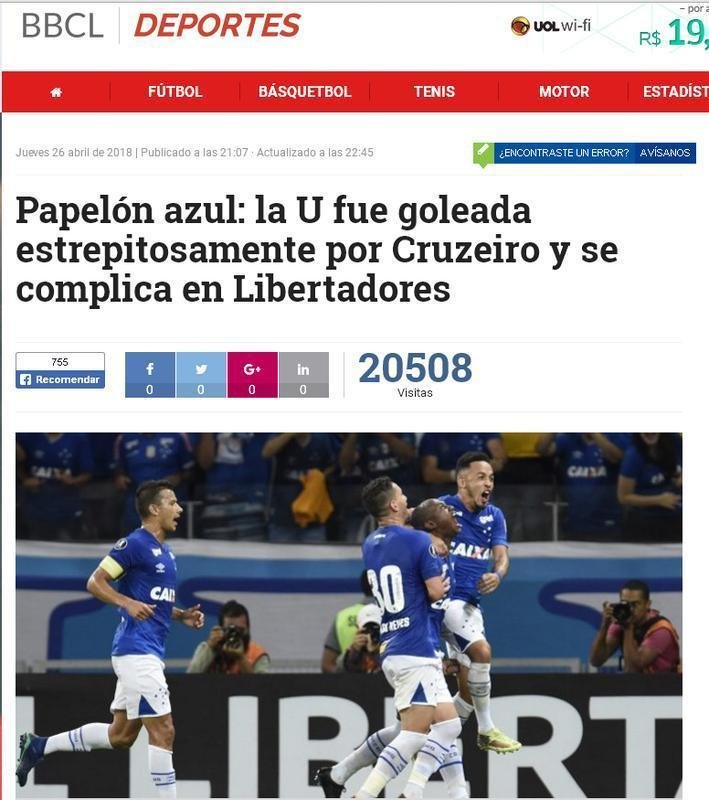 Manchetes dos veculos de comunicao do Chile. Rdio Bio Bio