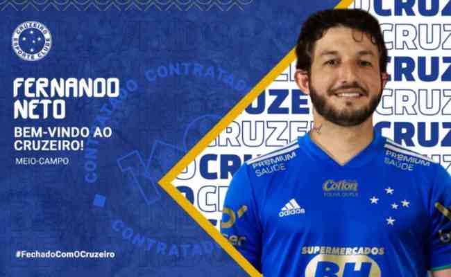 Fernando Neto no fez nenhuma partida pelo Cruzeiro, apesar do anncio nas redes sociais