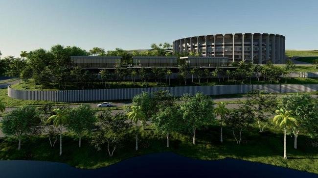 Alm de seguir como complexo esportivo, a rea do ginsio abrigar um restaurante com vista panormica, um shopping e um hotel. Vista Restaurante.