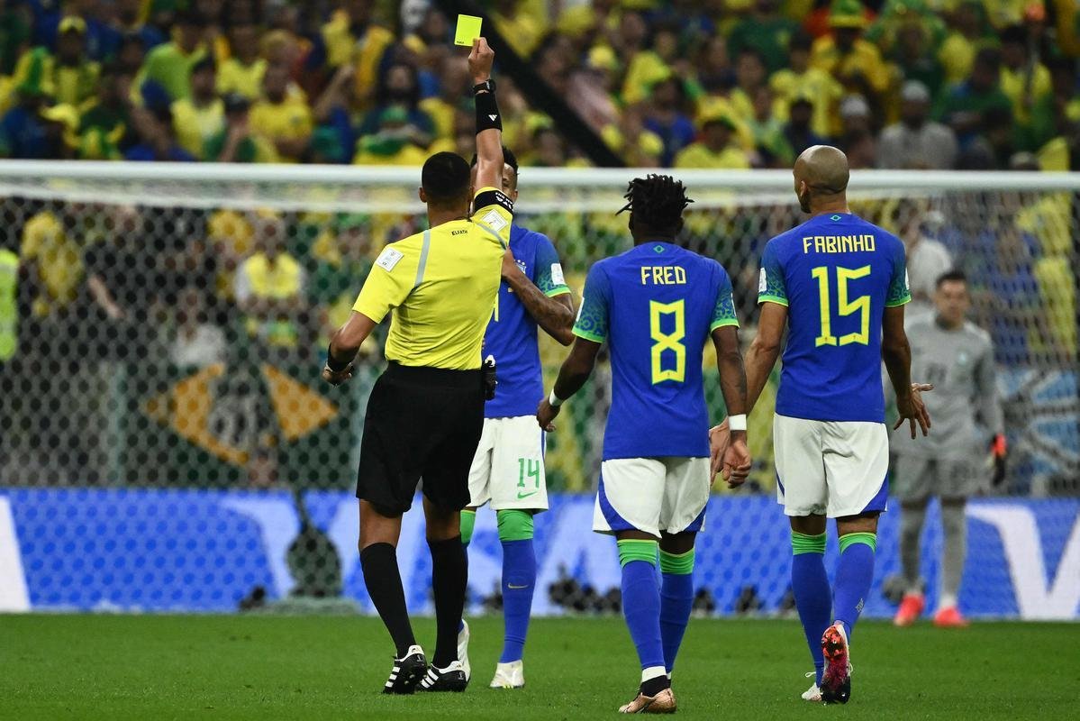 Fotos do jogo entre Brasil e Camares, pelo Grupo G da Copa do Mundo do Catar, no estdio Lusail
