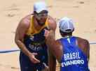 Evandro e Bruno estreiam no vlei de praia com vitria sobre dupla chilena