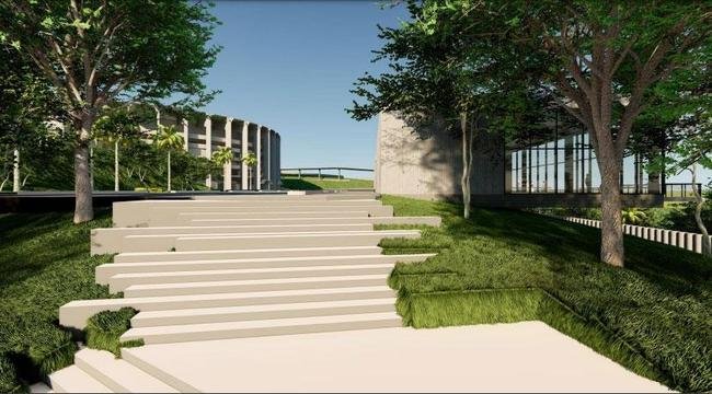 Alm de seguir como complexo esportivo, a rea do ginsio abrigar um restaurante com vista panormica, um shopping e um hotel