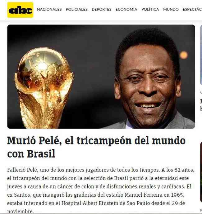 O mundo do futebol chora: o adeus do Rei Pelé - Opinião CE