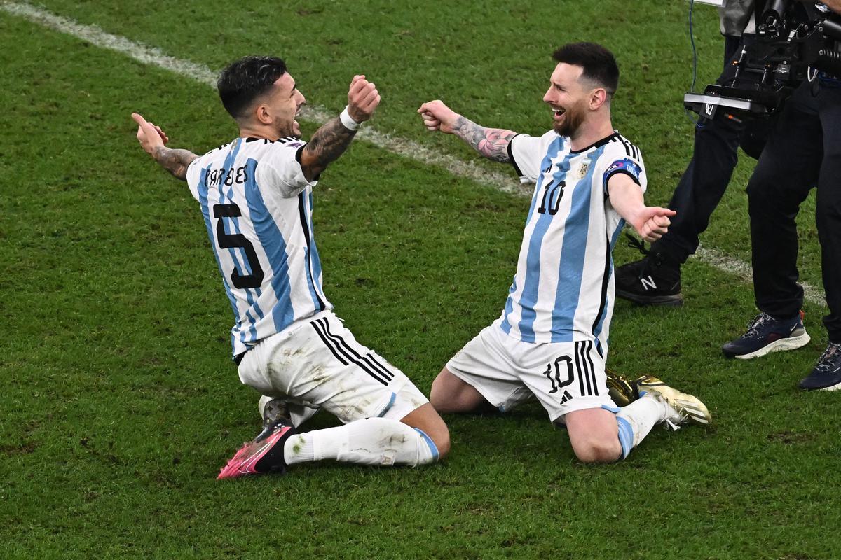 Argentina venceu a Frana por 4 a 2 nos pnaltis, depois de empate por 3 a 3, e finalmente soltou o grito de tricampe do mundo