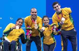 Com Daniel Dias, Patricia Pereira, Talisson Glock e Joana Neves, Brasil levaram o bronze no revezamento 4x50 metros livre 20 pontos na natao