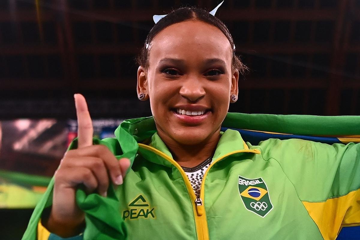 Rebeca Andrade conquistou a medalha de ouro no salto