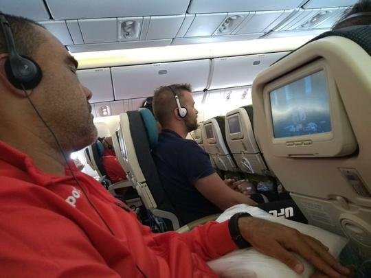 Fotos da delegao do Deportivo Lara na viagem at Belo Horizonte