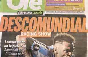 Jornais argentinos destacam vitria do Racing sobre Cruzeiro, pela Libertadores
