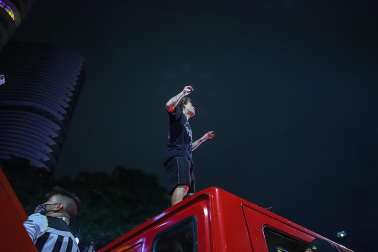 Bastidores da festa do Atlético em comemoração ao título brasileiro