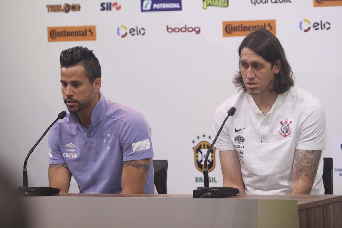 Fbio e Cssio concederam entrevista coletiva no Mineiro 