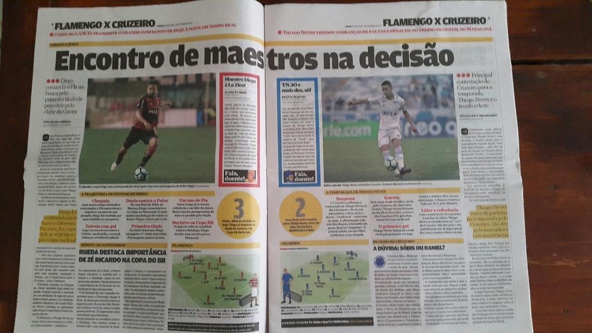 Flamengo e Cruzeiro disputam, nesta quinta-feira, primeiros no 90 minutos da deciso