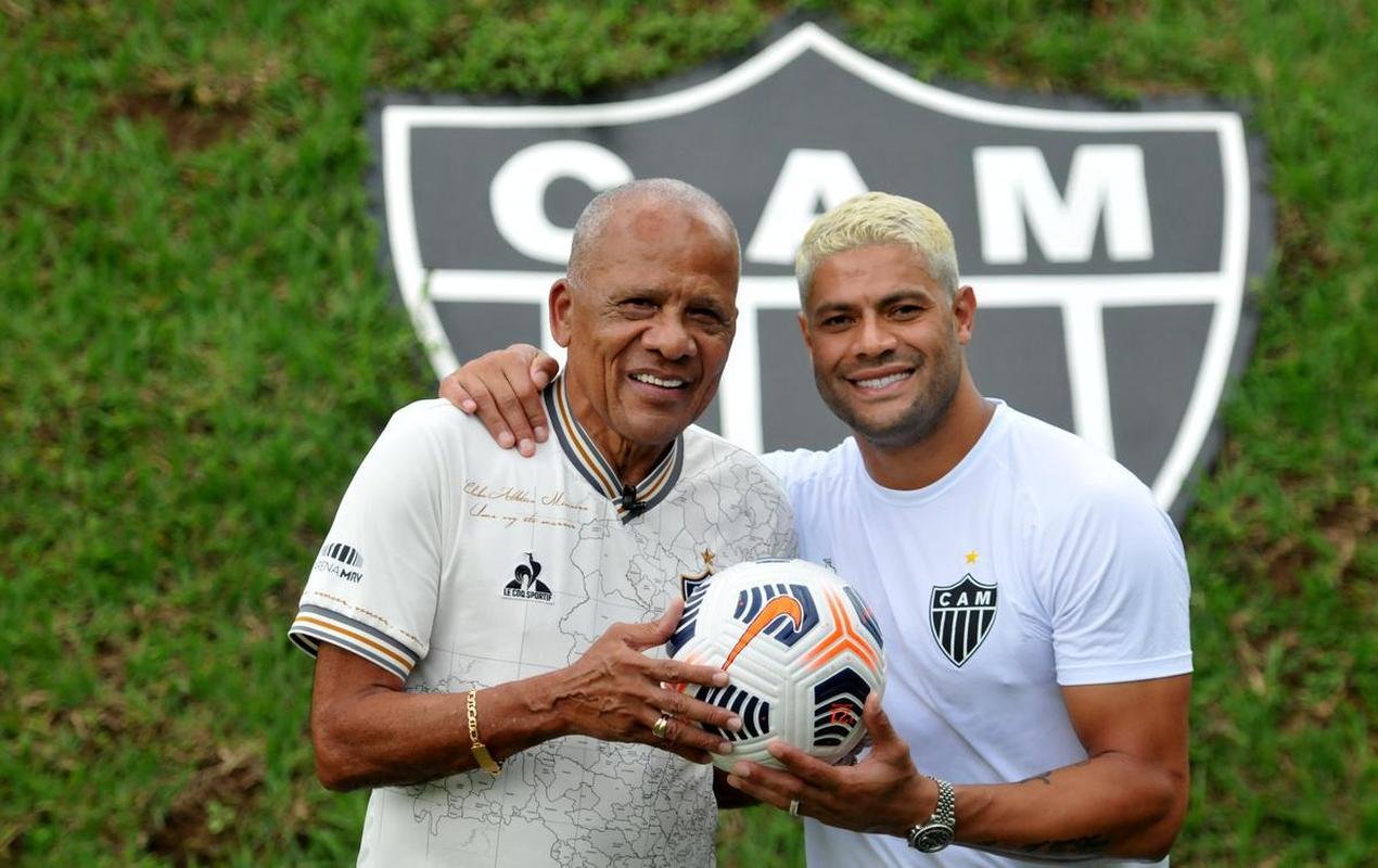 Encontro dos campees brasileiros pelo Atletico, Dad Maravilha e Hulk, na Cidade do Galo. 