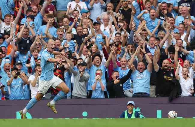 Haaland foi o destaque da vitria do City