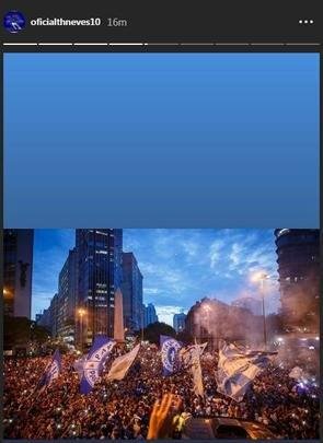 Thiago Neves chama torcida do Cruzeiro para jogo decisivo contra o Fluminense, no Mineirão