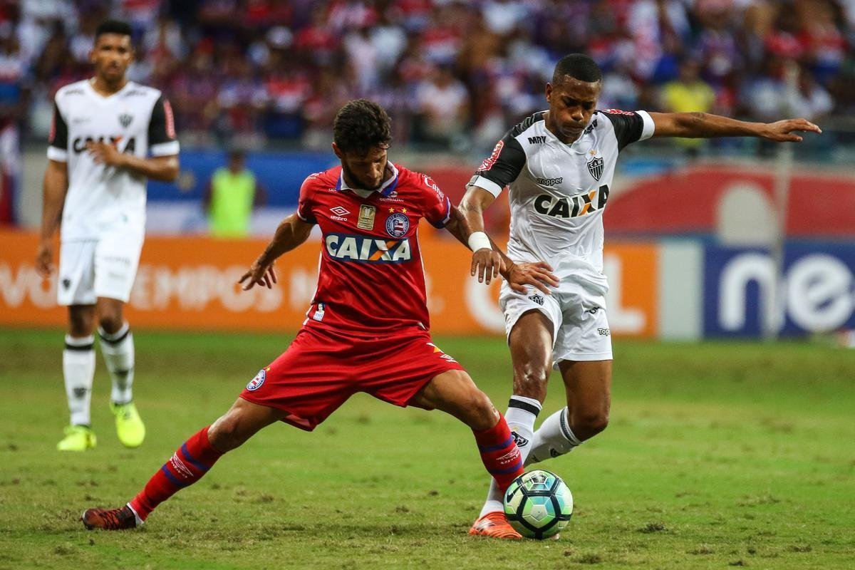 Bahia e Atltico travaram bom duelo que terminou empatado por 2 a 2 na Arena Fonte Nova