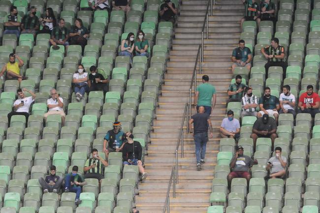 Jogo com o Palmeiras, pela 24 rodada do Campeonato Brasileiro, marcou o retorno do torcedor do Coelho ao Independncia ainda em meio  pandemia da COVID-19 (Juarez Rodrigues/EM/D.A Press)