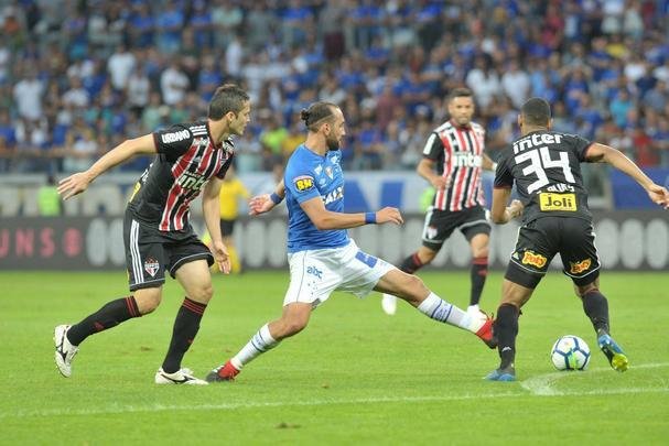 Fotos do jogo entre Cruzeiro e So Paulo