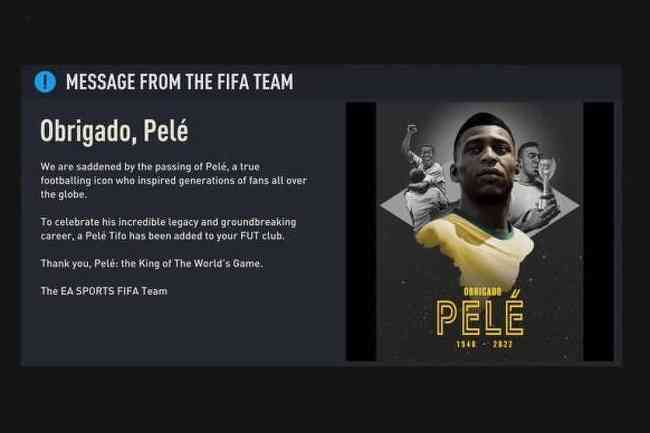Game FIFA 23 homenageia Pel, o maior jogador de futebol da histria