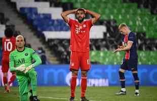 Fotos do duelo entre PSG e Bayern de Munique, em Paris, pela volta das quartas de final da Liga dos Campees da Europa.