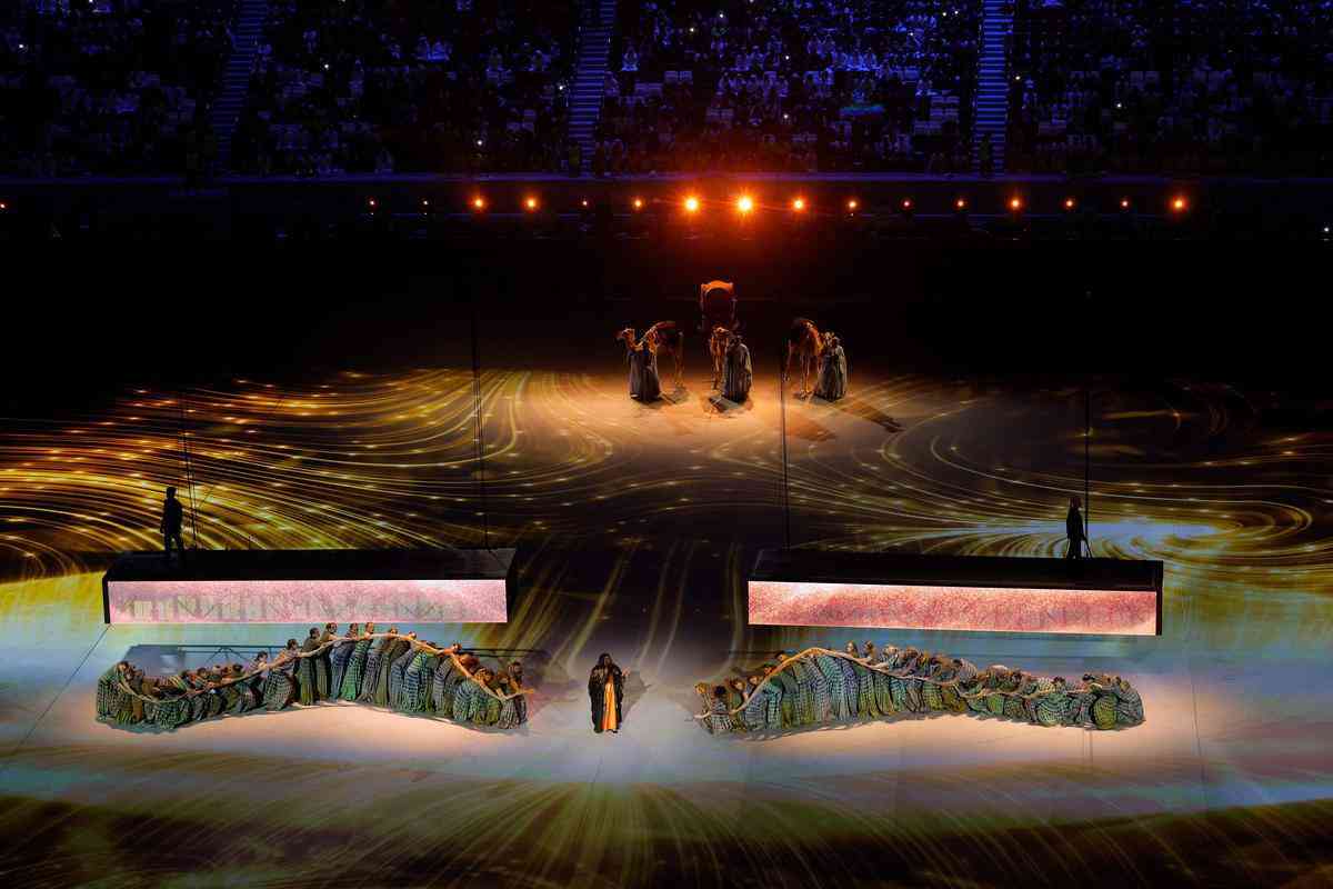 Fotos da cerimnia de abertura da Copa do Mundo do Catar, no Estdio Al Bayt, na cidade de Al Khor