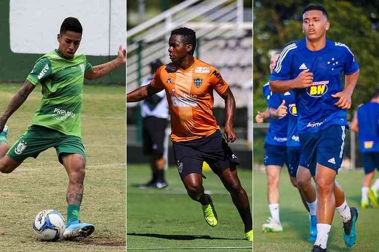 (Foto: Montagens com fotos de Estevo Germano/Amrica, Pedro Souza/Atltico e Vinnicius Silva/Cruzeiro)