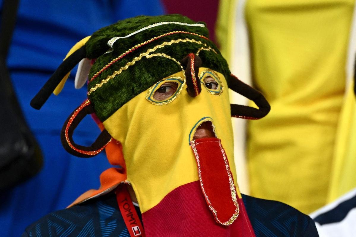 Torcedores de Holanda e Equador no jogo pelo Grupo A da Copa do Mundo.