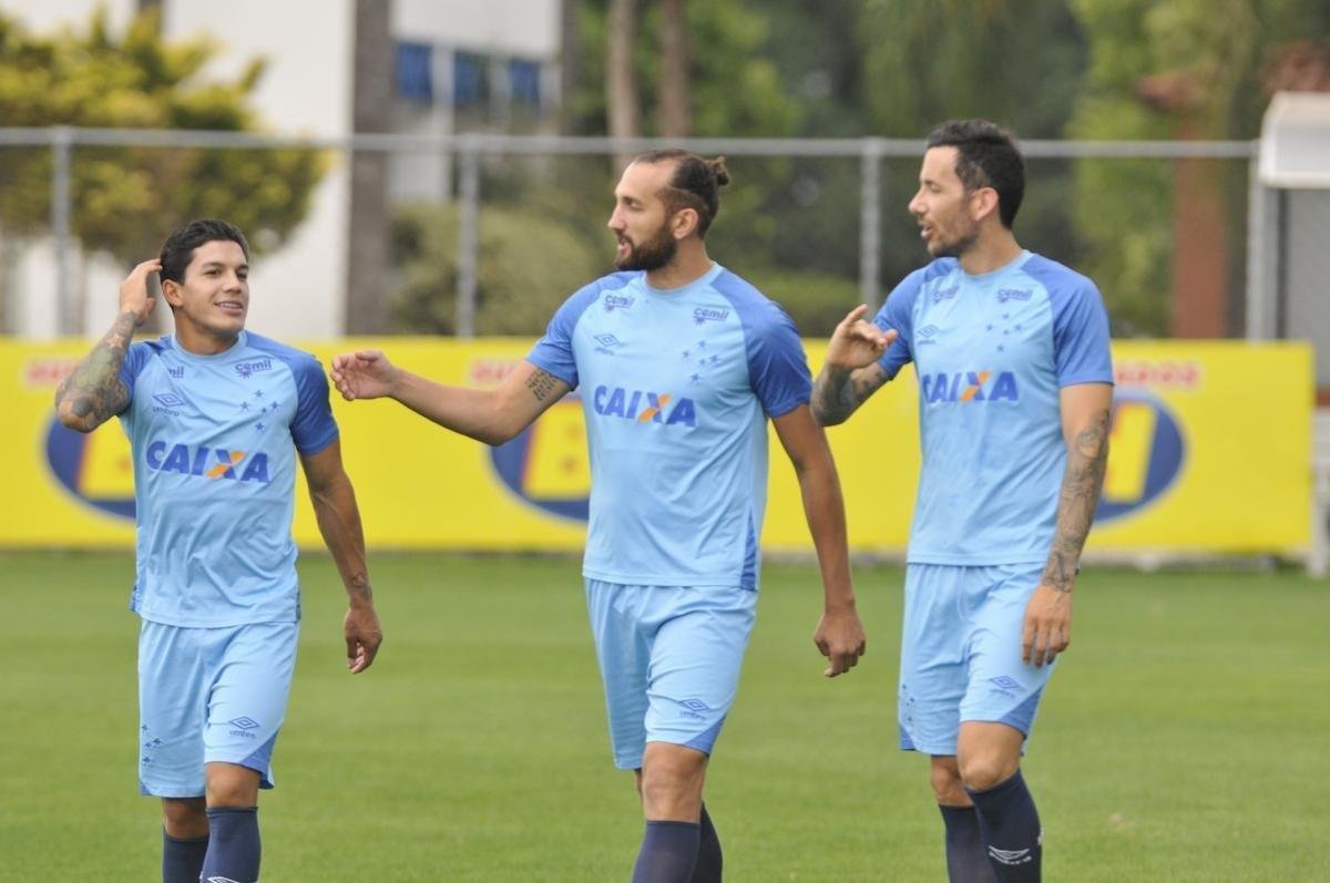 Imagens do treino do Cruzeiro antes do segundo duelo da final da Copa do Brasil, contra o Corinthians, em So Paulo