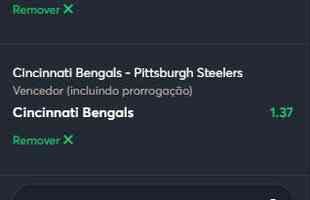 Denver Broncos vence Seattle Seahawks, e Cinccinati Bengals vence Pittsburgh Steelers (odd 1.82) - O jogo entre Broncos e Seahawks vai marcar o reencontro de Russell Wilson, campeo por Seattle, com a ex-equipe. Ele acabou de assinar com o Broncos e deve ser fator determinante para a equipe ir aos playoffs. J Seattle deve comear o jogo com Geno Smith, que est algumas prateleiras abaixo. Os visitantes so favoritos no duelo. J entre Bengals, atual vice-campeo, e Steelers, em seu primeiro ano sem o QB Big Ben Roethlisberger, a tendncia  que o time de Cincinnati vena diante de seus torcedores, especialmente por ter uma equipe mais forte.