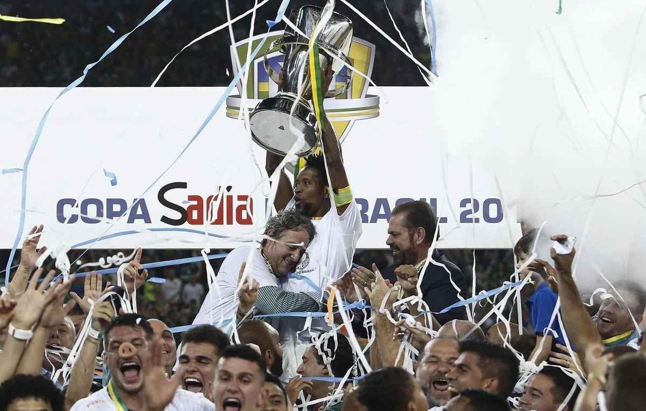 Imagens da comemorao do ttulo da Copa do Brasil pelos palmeirenses