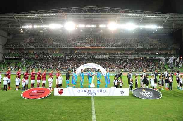Fotos do primeiro tempo do duelo entre Atltico e Flamengo, no Independncia, pelo Brasileiro