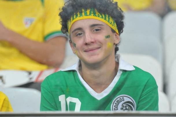 Fotos das torcidas de Brasil e Argentina, no Mineiro, no clssico vlido pela semifinal da Copa Amrica