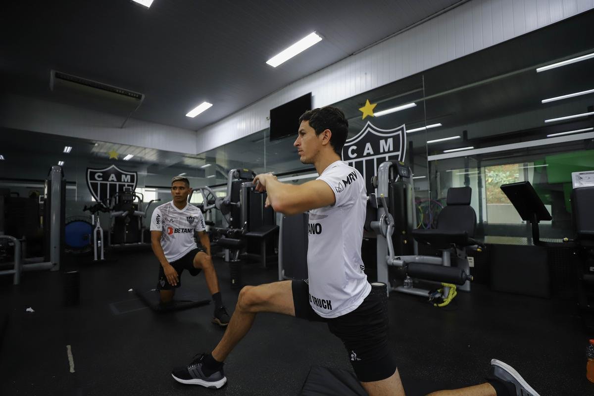 Treino do Atltico nesta tera-feira, 9 de maro de 2021