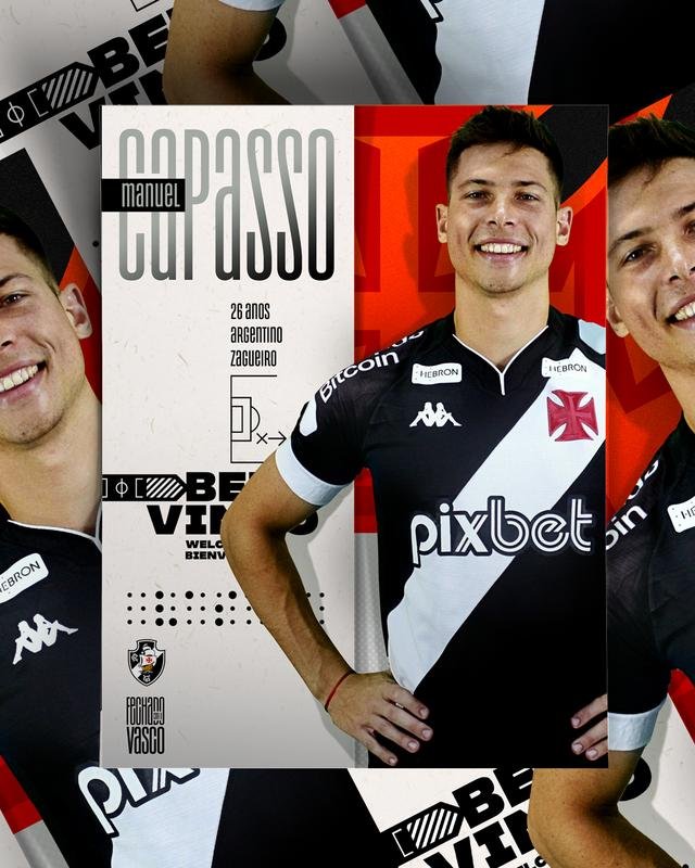 Vasco anunciou a contratao do zagueiro Manuel Capasso