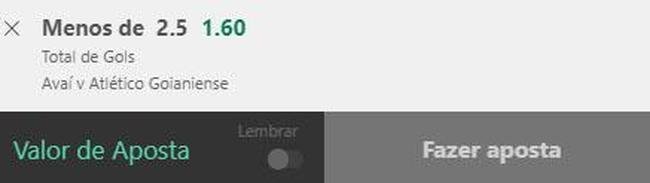 Menos de 2,5 gols em Ava� x Atl�tico-GO (odd 1.60) - O duelo entre os dois times da zona de rebaixamento promete ser tenso. Os dois times necessitam urgentemente da vit�ria para dar um passo mais para deixar o Z4. A expectativa � de um jogo de poucos gols, principalmente pela qualidade das equipes. 