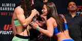 Pesagem oficial do UFC Fight Night 88 - Sara McMann (61,4kg) x Jessica Eye (61kg)