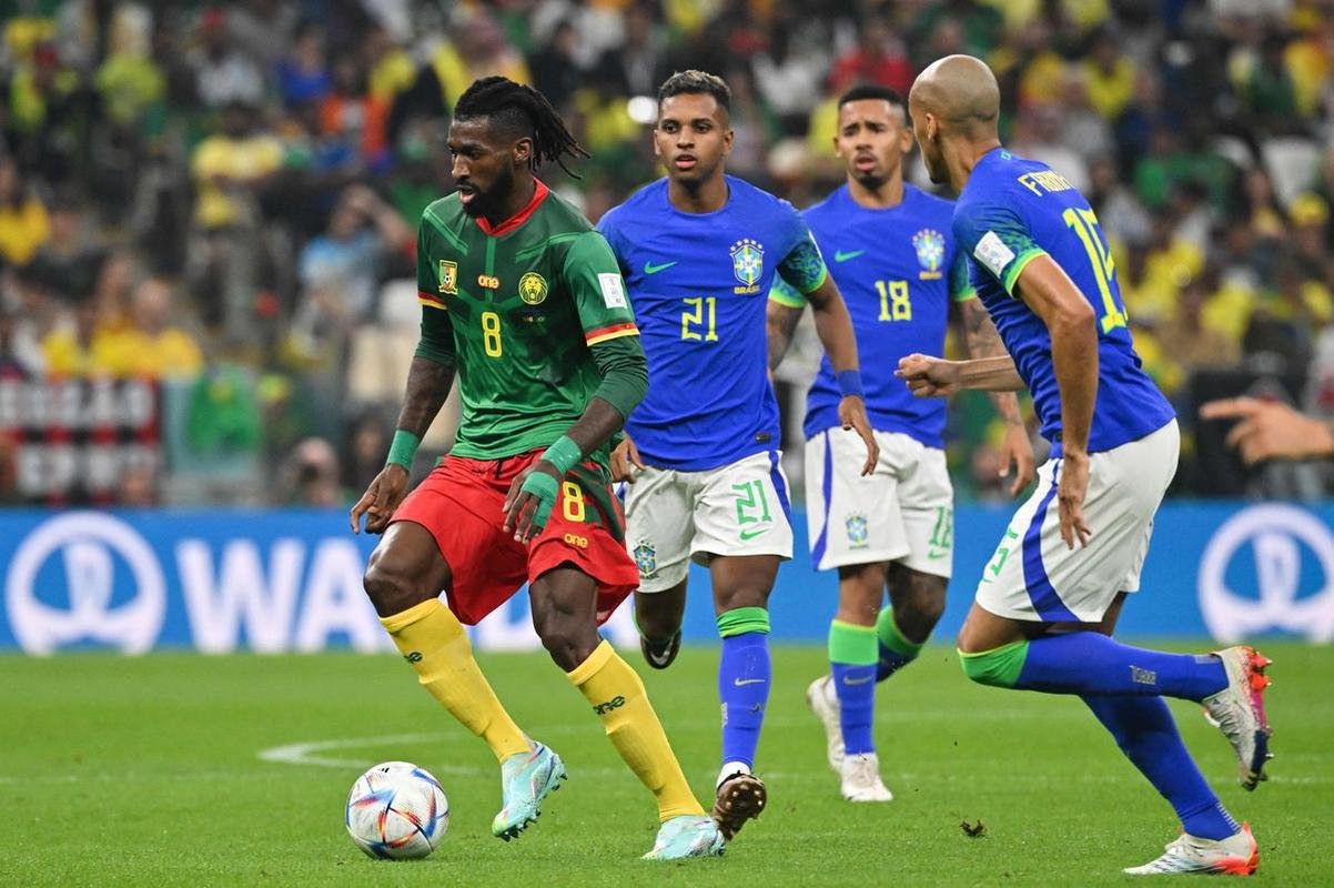 Fotos do jogo entre Brasil e Camares, pelo Grupo G da Copa do Mundo do Catar, no estdio Lusail