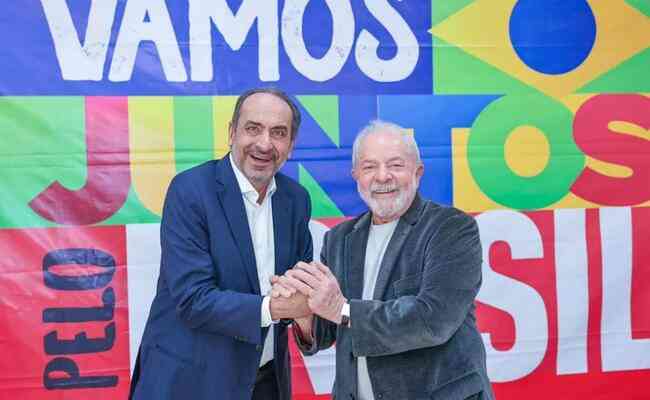 Lula e Kalil no anúncio da aliança política para as eleições de 2022