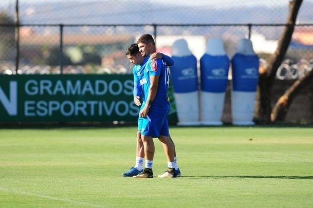 Fotos do ltimo treino do Cruzeiro antes do jogo contra o Grmio pela Primeira Liga (Gladyston Rodrigues/EM D.A Press)